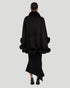 Cashmere Cape With Fox Trim
