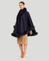 Cashmere Cape With Fox Trim