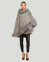 Cashmere Cape With Fox Trim