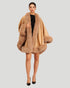 Cashmere Cape With Fox Trim