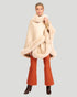 Cashmere Cape With Shadow Fox Trim