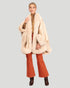Cashmere Cape With Shadow Fox Trim