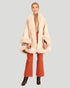 Cashmere Cape With Shadow Fox Trim