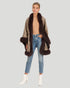 Cashmere Caplet With Fox Trim