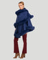 Cashmere Caplet With Fox Trim