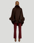Cashmere Caplet With Fox Trim