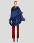 Cashmere Caplet With Fox Trim