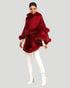 Cashmere Caplet With Fox Trim
