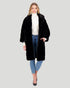 Chevron Mink Short Coat, Notch Collar