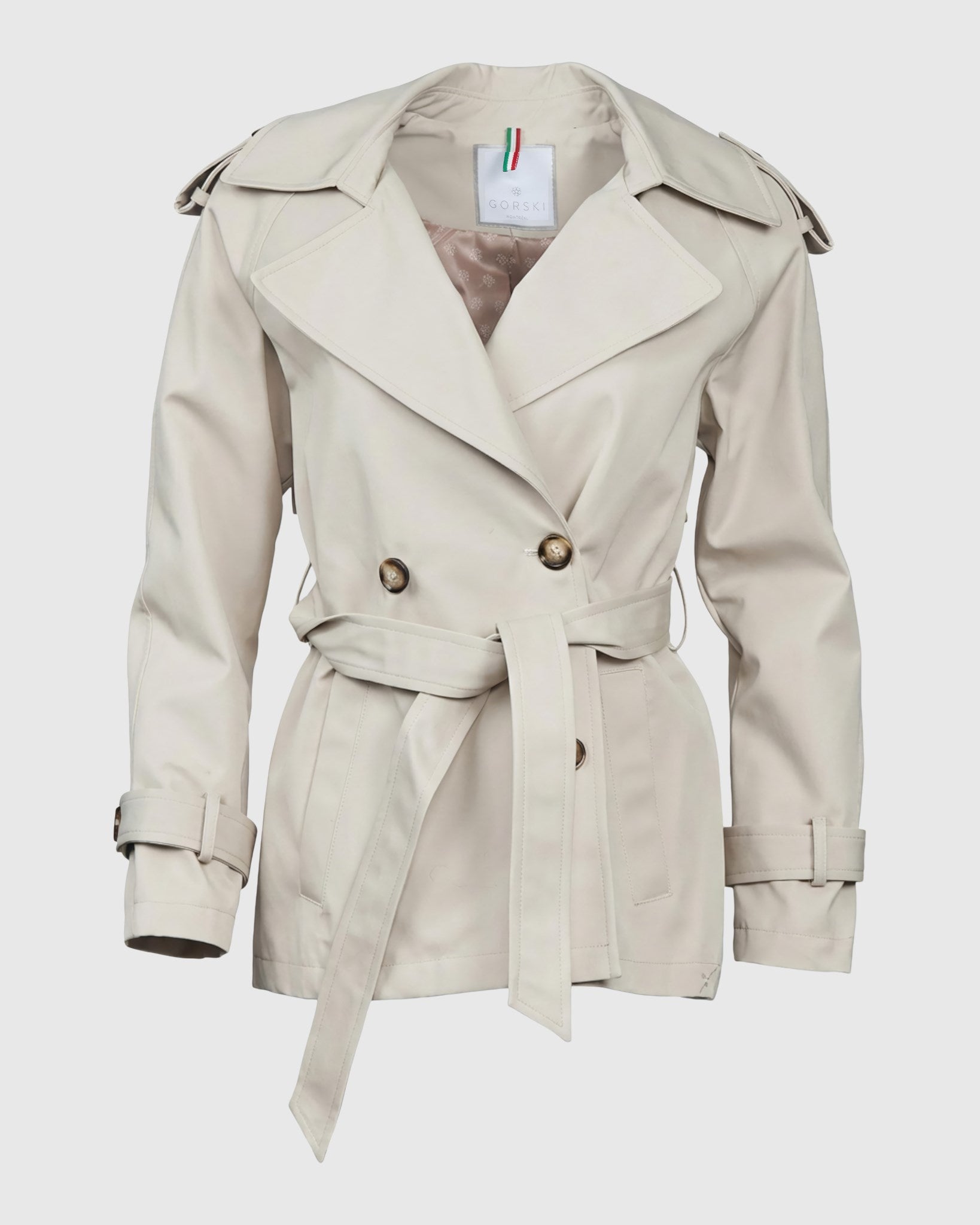 Lightweight Belted Trench Jacket