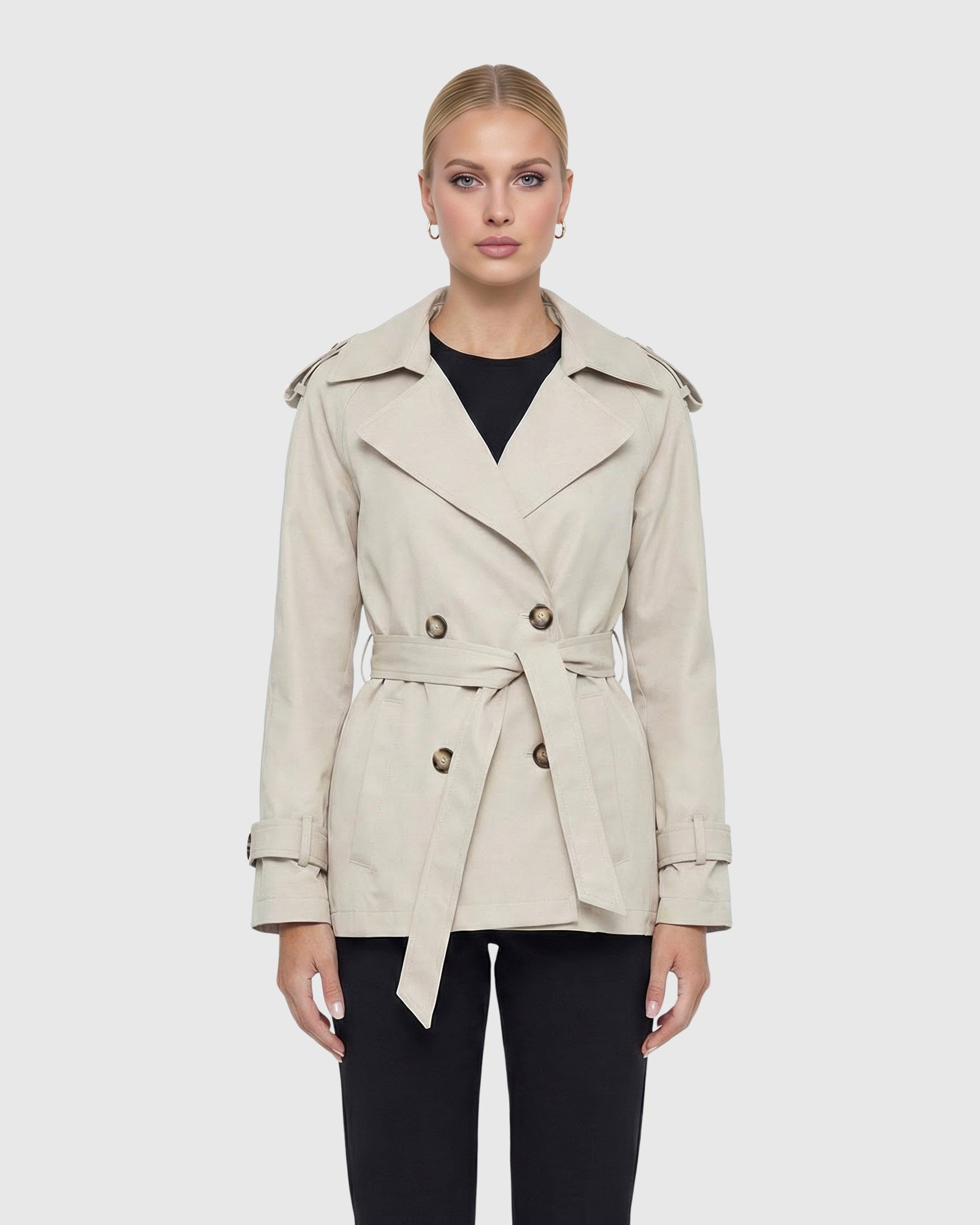 ジャケット・アウター SENEE waist belt trench jacket Lightweight Belted Trench Jacket