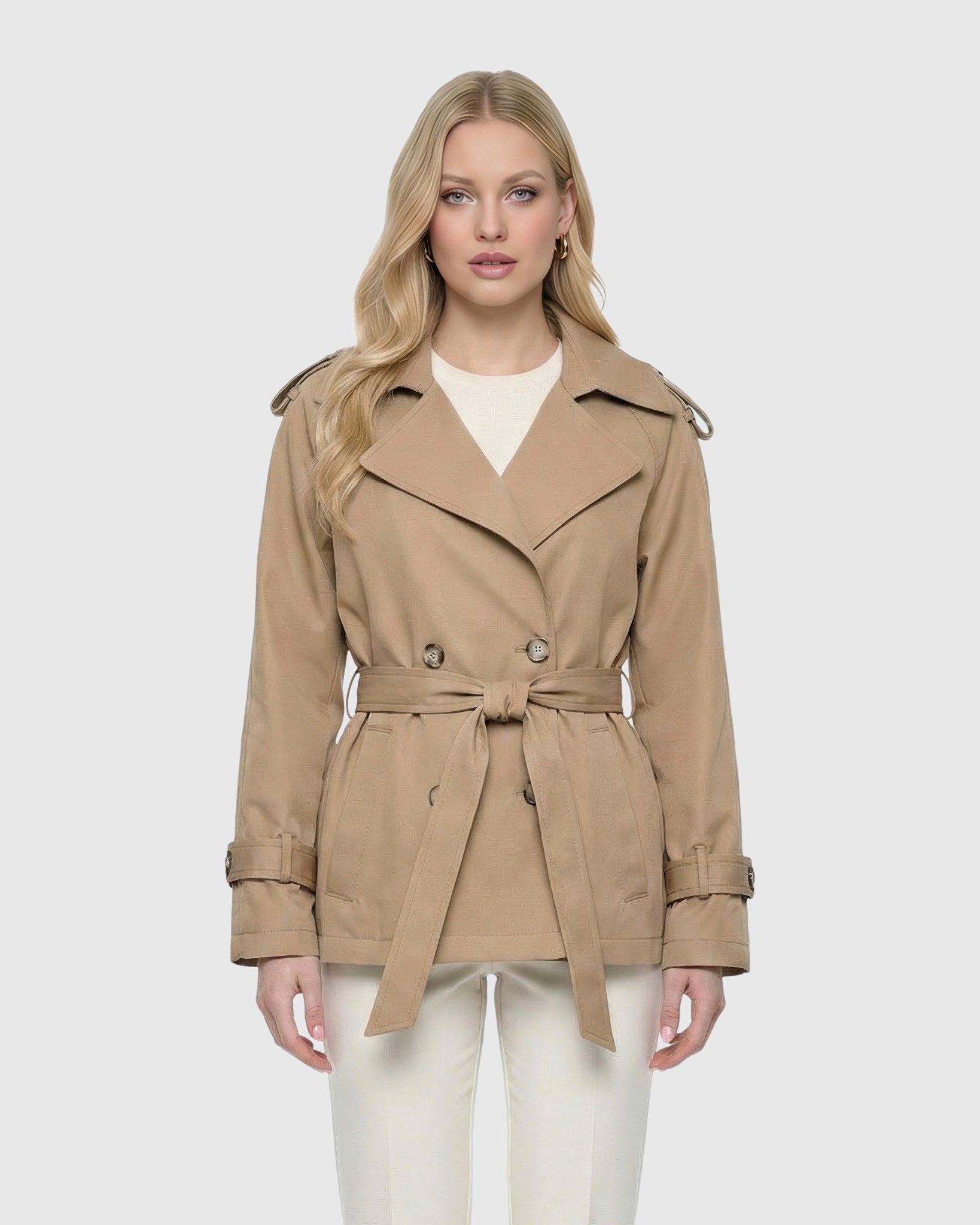 Lightweight Belted Trench Jacket