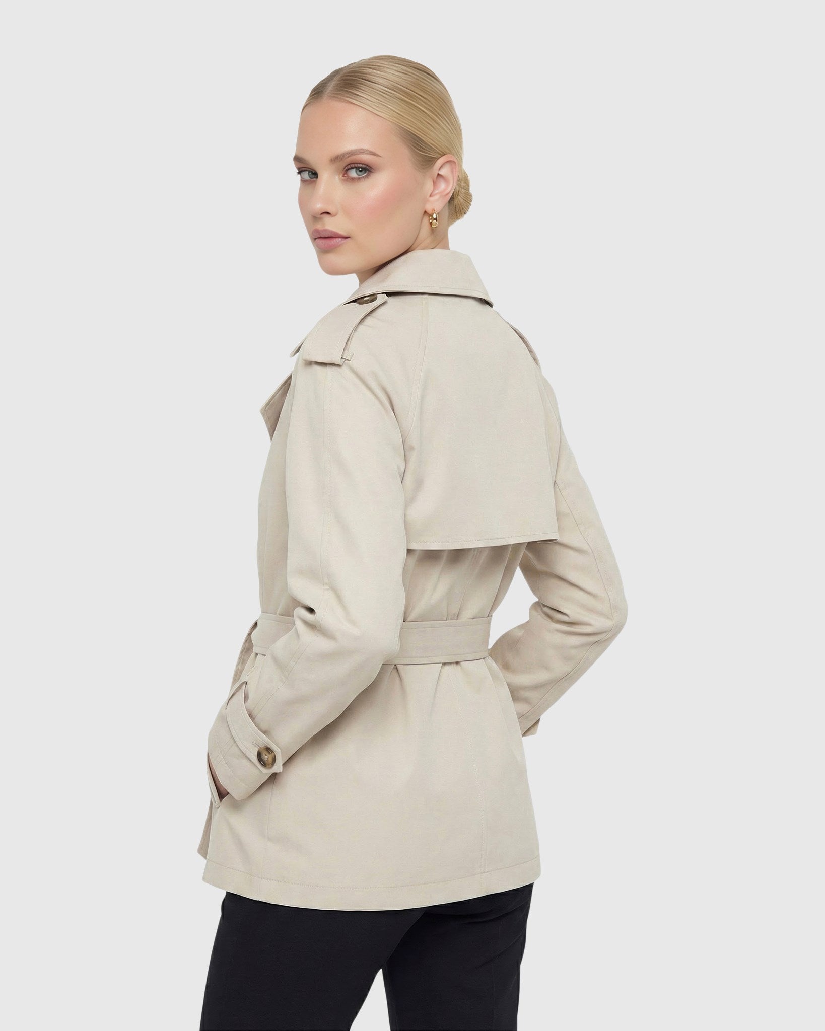 Lightweight Belted Trench Jacket
