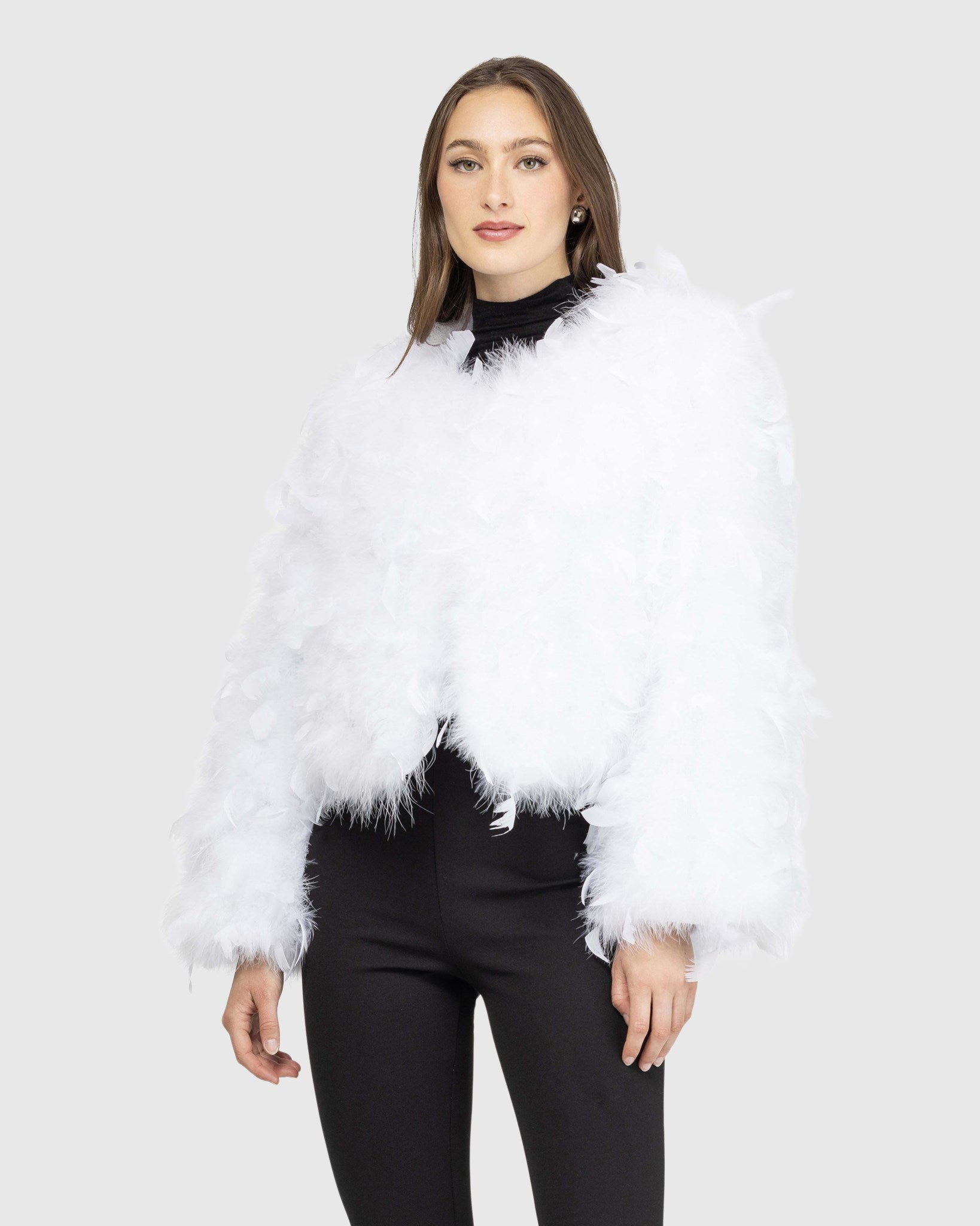 FEATHER CROPPED JACKET