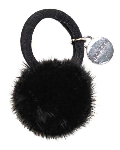 Hair Elastic With Mink Fur Pompom