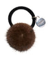 Hair Elastic With Mink Fur Pompom