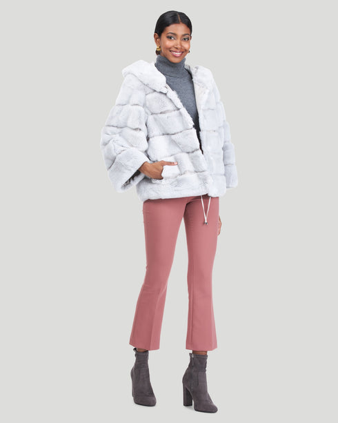 Horizontal Rex Rabbit Parka