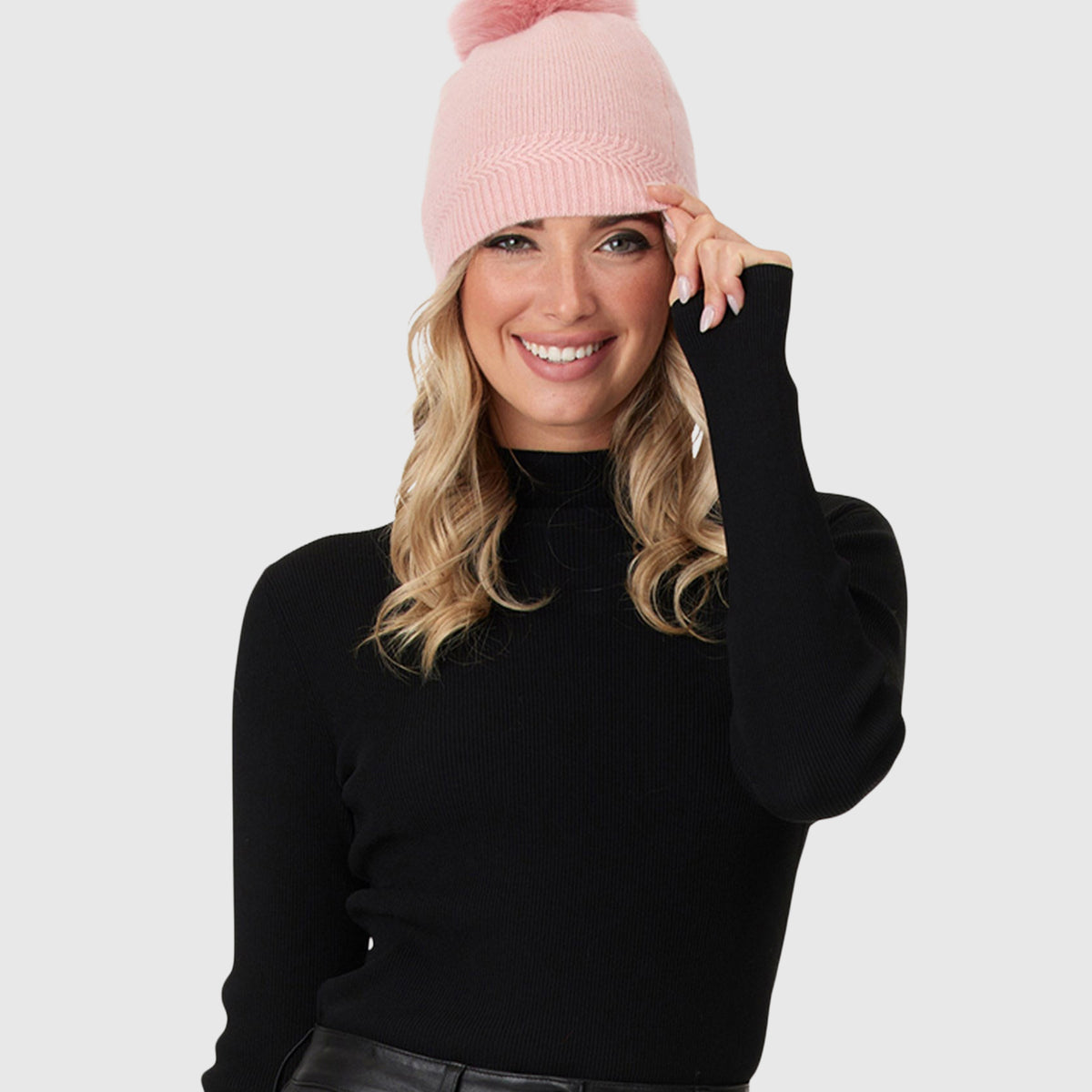 Sofia Cashmere Dip-Dye Cashmere Pom Pom Beanie New W/Out Tags IMG_1020.jpg?v=1762244229 main image 2