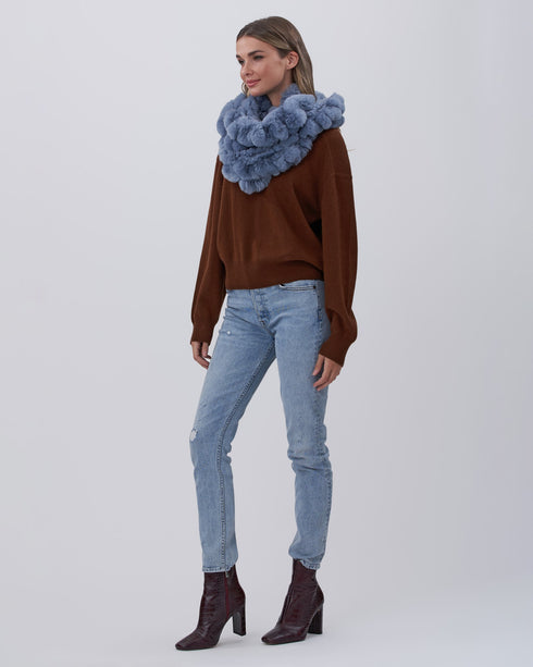Knit Rex Rabbit Infinity Scarf