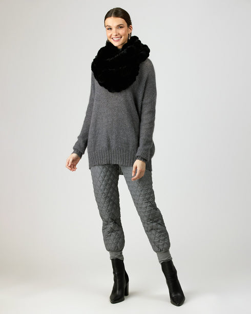Knit Rex Rabbit Infinity Scarf