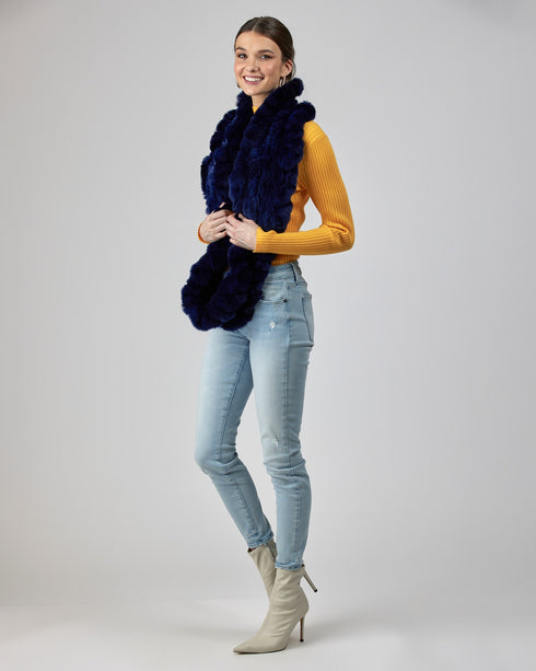 Knit Rex Rabbit Infinity Scarf