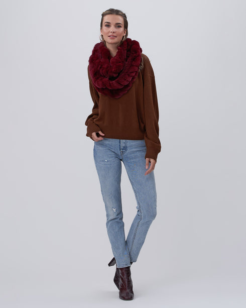 Knit Rex Rabbit Infinity Scarf