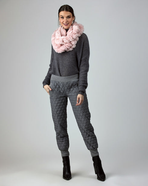 Knit Rex Rabbit Infinity Scarf