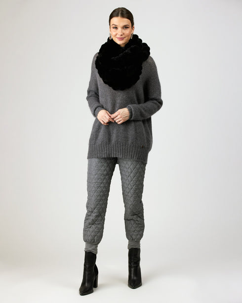 Knit Rex Rabbit Infinity Scarf