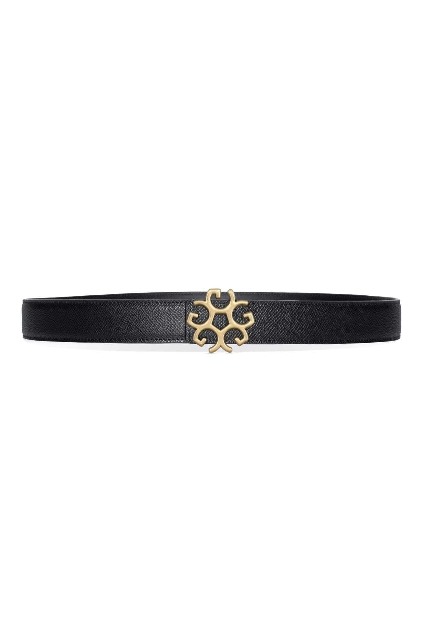 LEATHER BELT, INSIGNIA BUCKLE