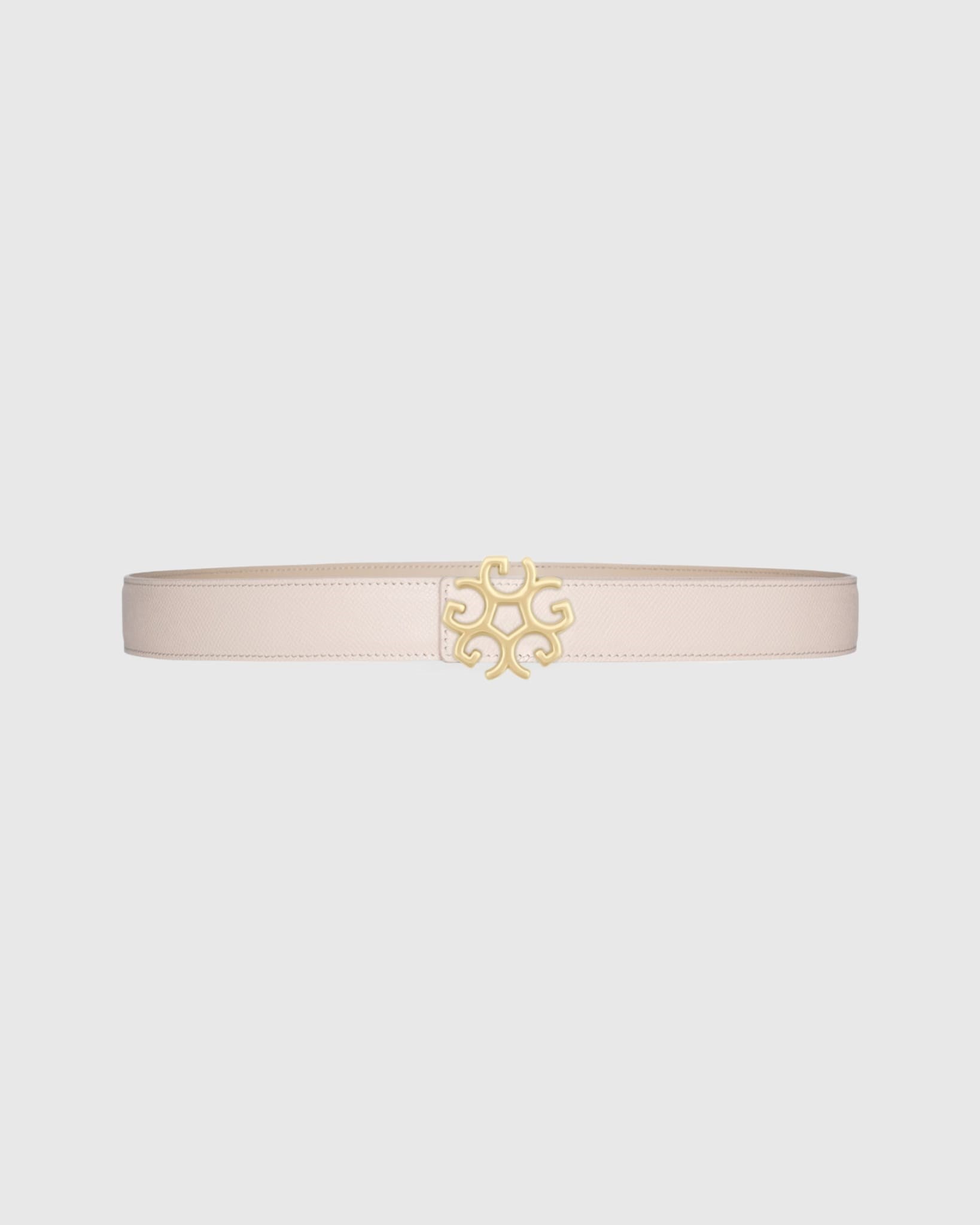 LEATHER BELT, INSIGNIA BUCKLE