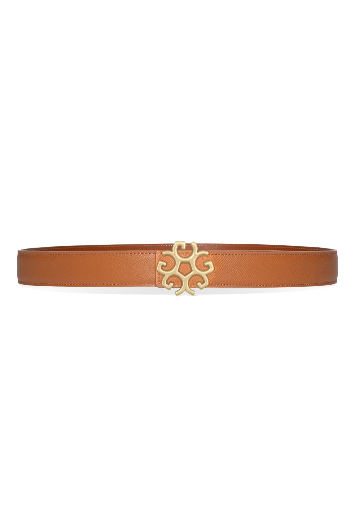 LEATHER BELT, INSIGNIA BUCKLE