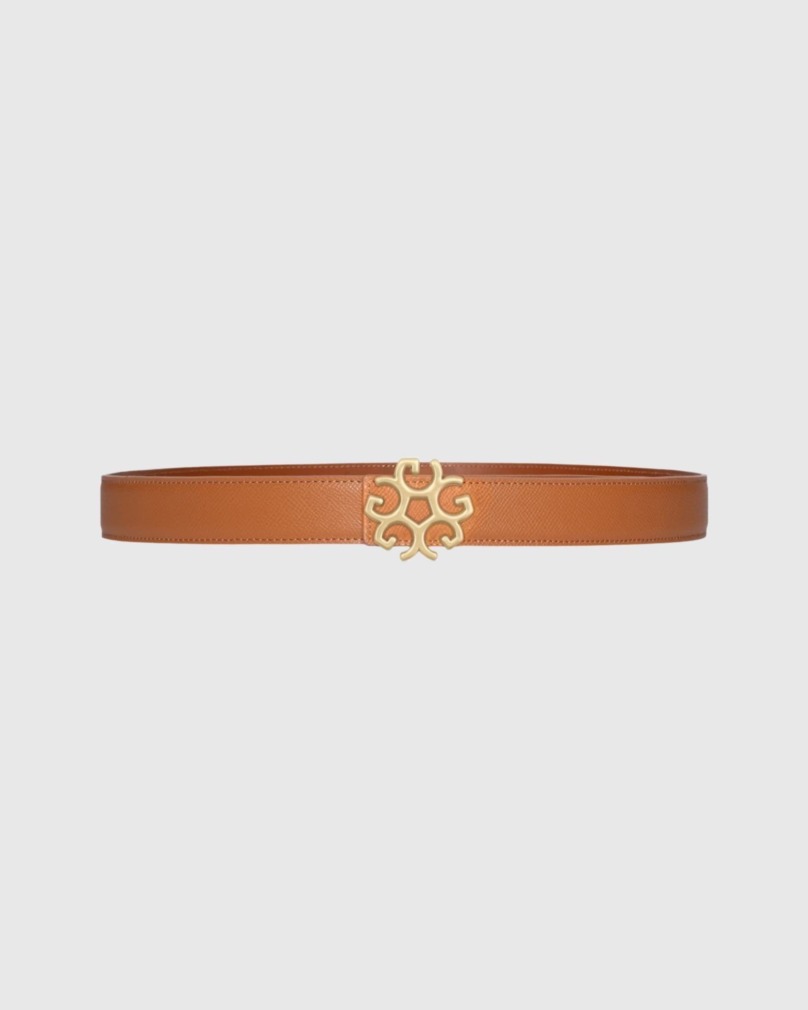 LEATHER BELT, INSIGNIA BUCKLE