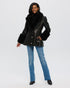 Leather Jacket With Cashmere Goat Shawl Collar & Cuffs