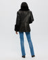 Leather Jacket With Cashmere Goat Shawl Collar & Cuffs