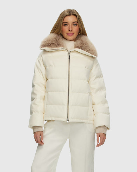 Loro Piana Cashmere Down Jacket with Select Cashmere Goat Collar