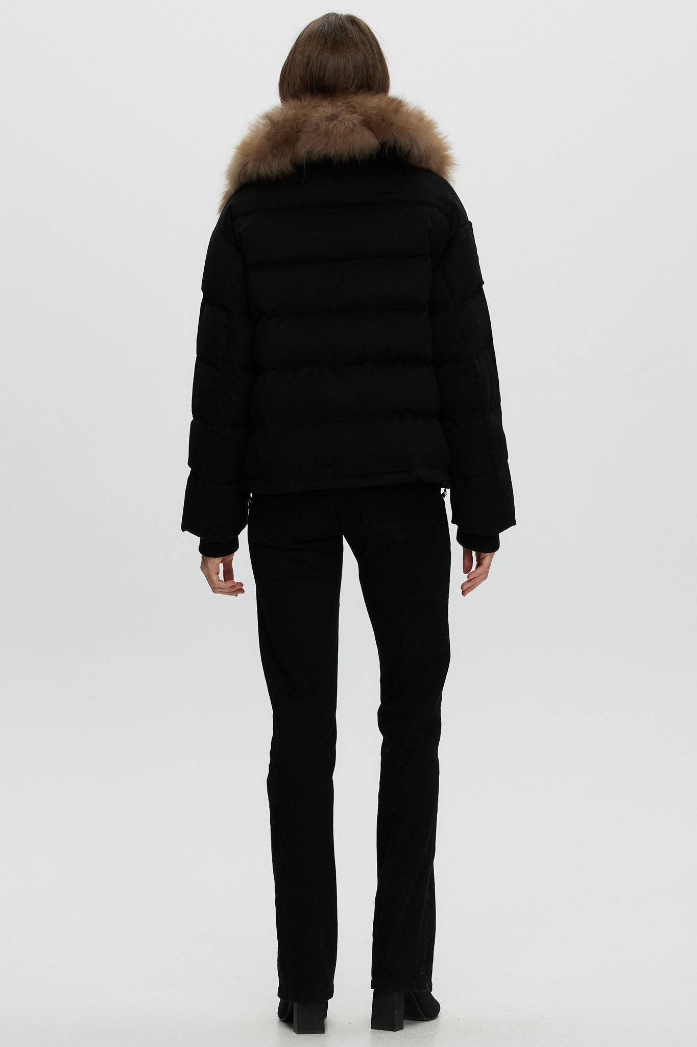 Down Jacket Crafted From Loro Piana Cashmere with Select Cashmere Goat Collar