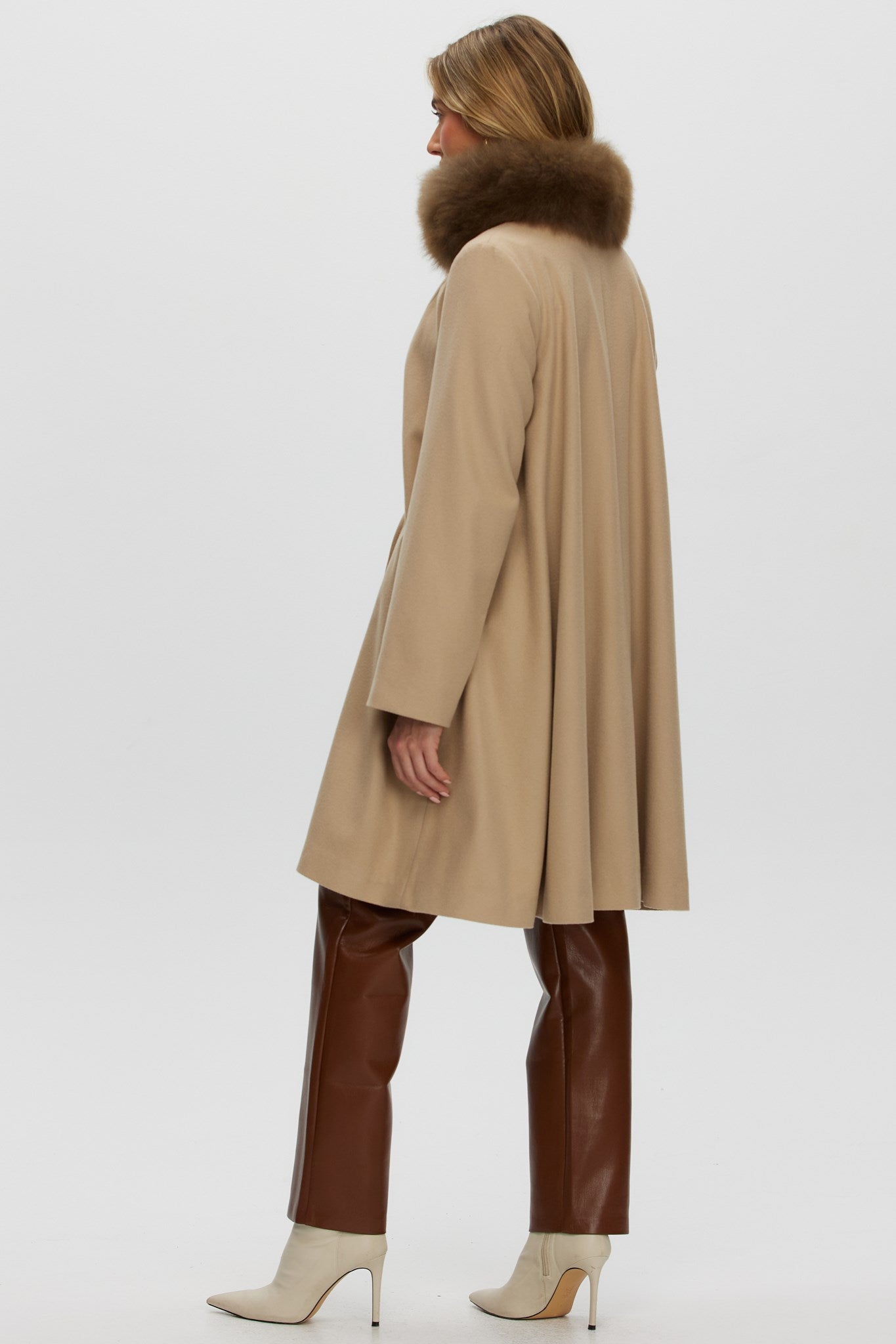 Stroller Crafted From Loro Piana Cashmere with Select Cashmere Goat Collar and Belt