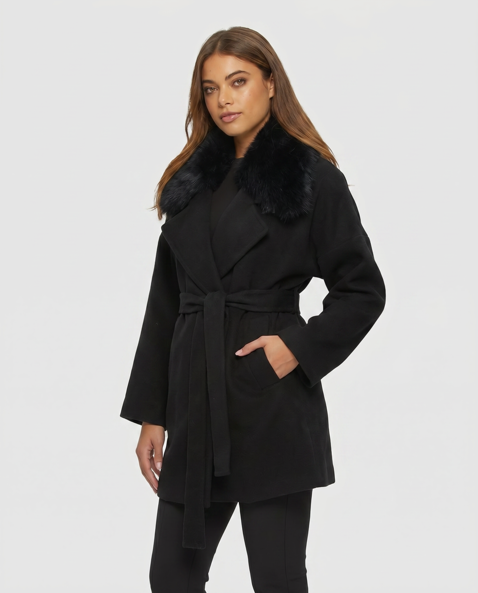 ジャケット・アウター TOMORROWLAND PILGRIM Loro piana Coat 46 Belted Jacket Crafted From Loro Piana Cashmere And Wool With Detachabl