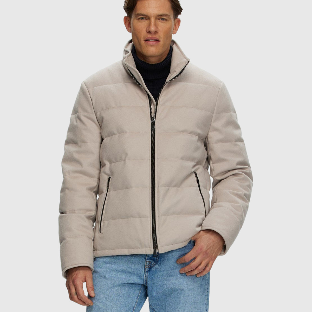 Men's Loro Piana Cashmere Quilted Down Jacket