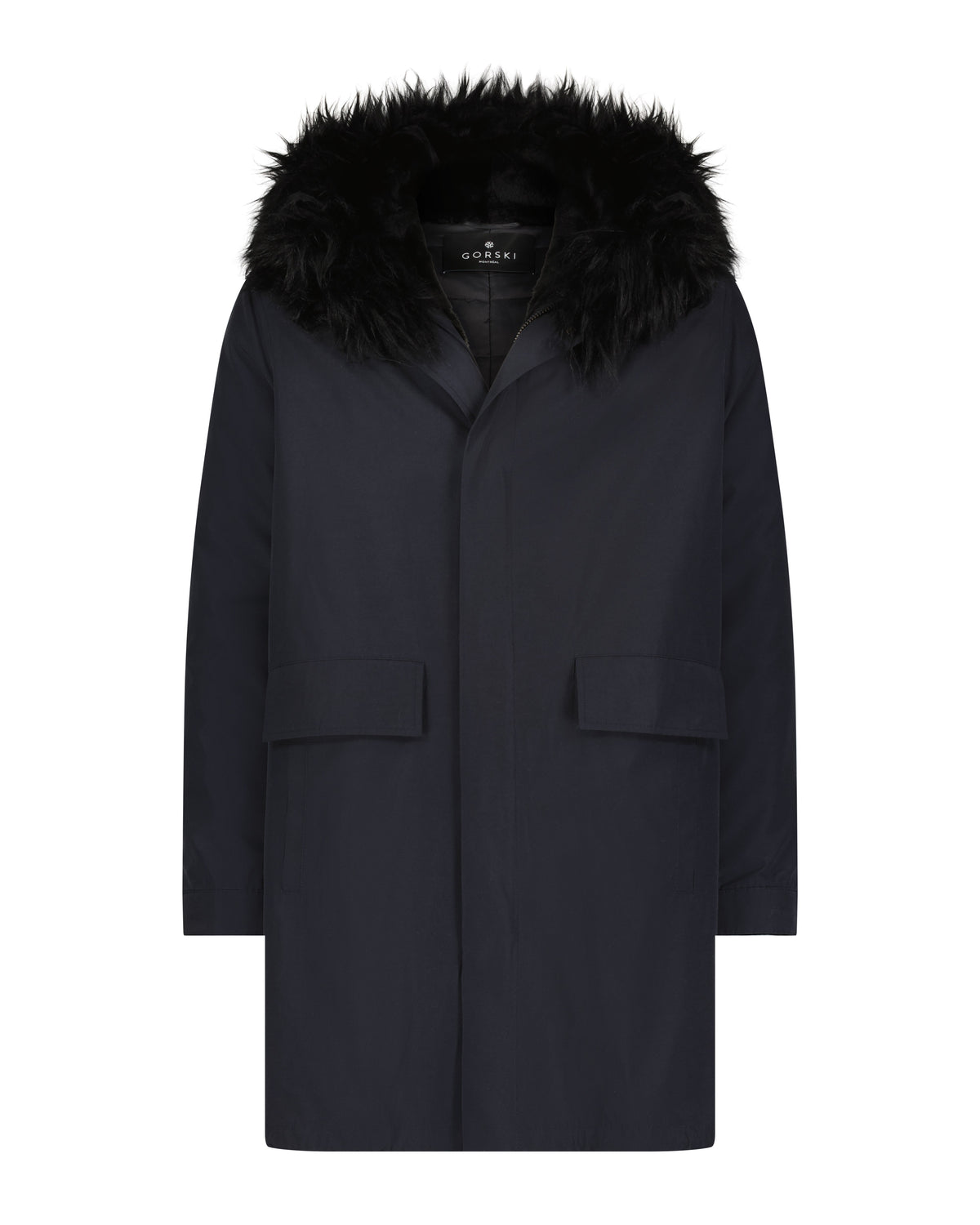 Two-piece men's lamb wool detachable parka coat