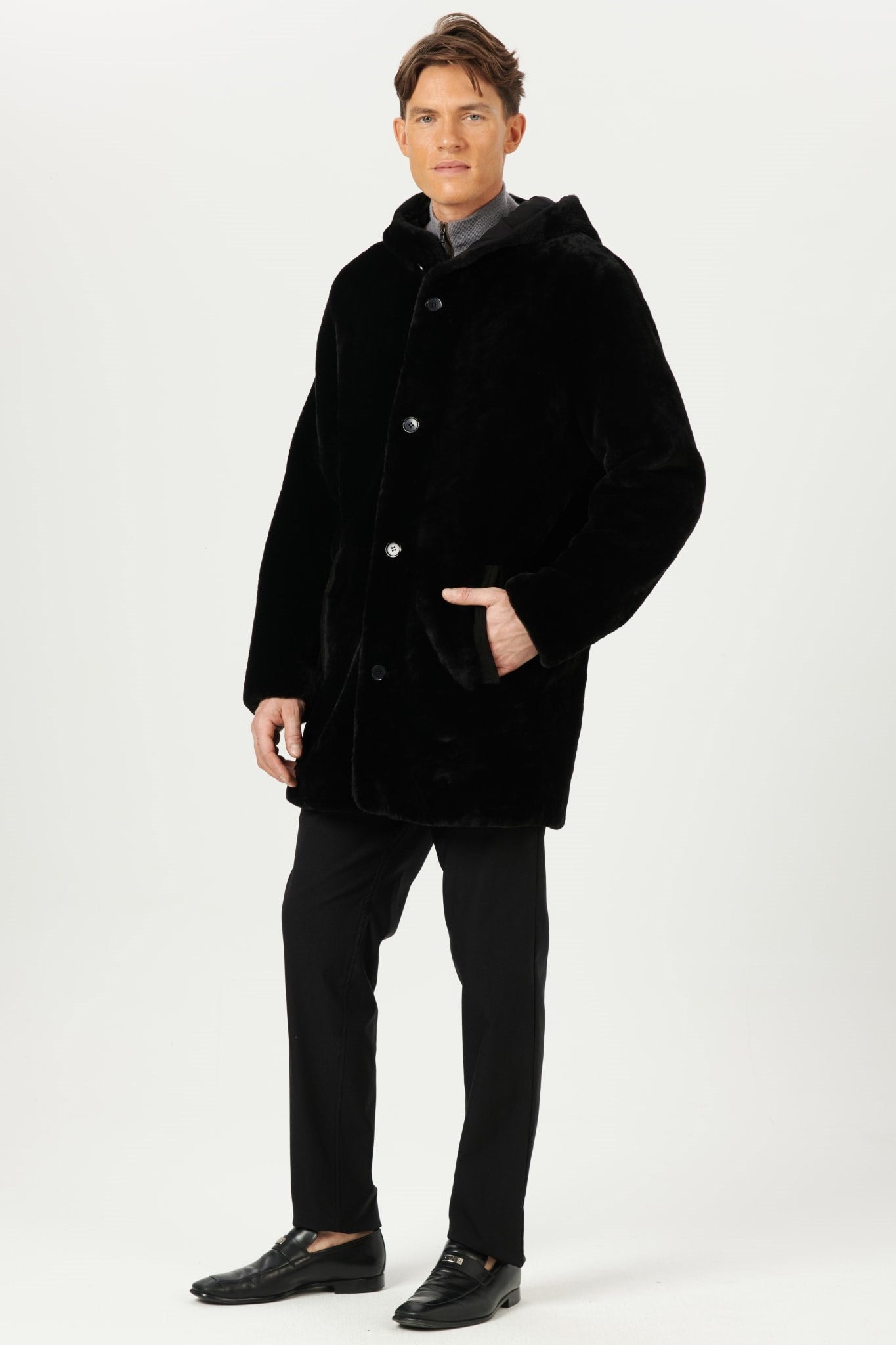 Men's Reversible Select Shearling Lamb Parka