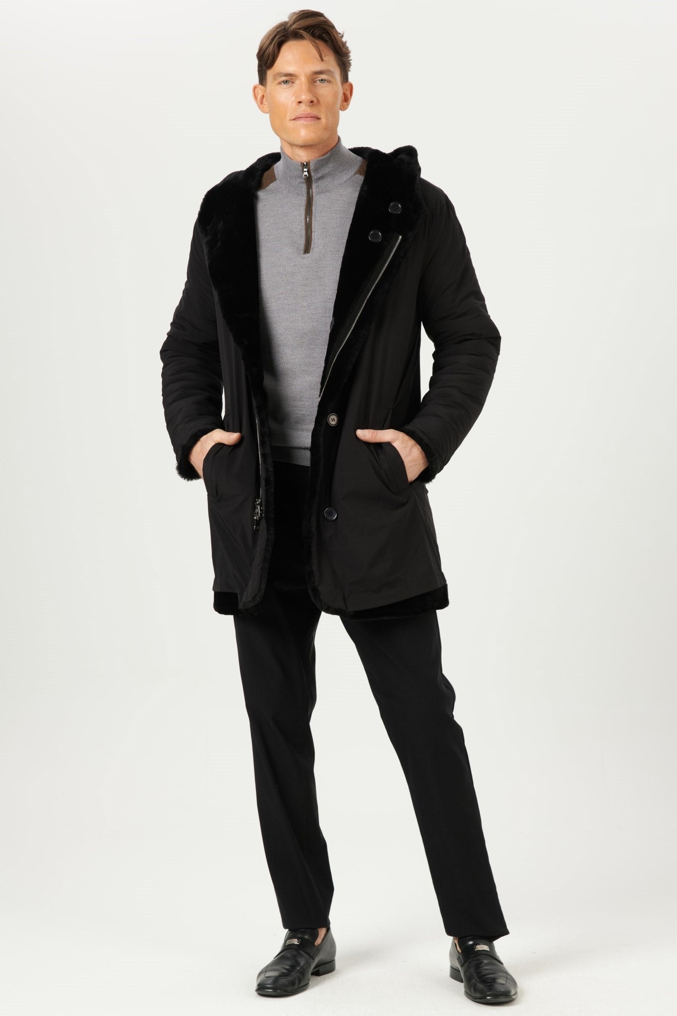 Men's Reversible Select Shearling Lamb Parka