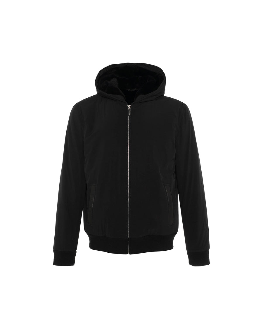 Men'S Shearling Lined Bomber Jacket