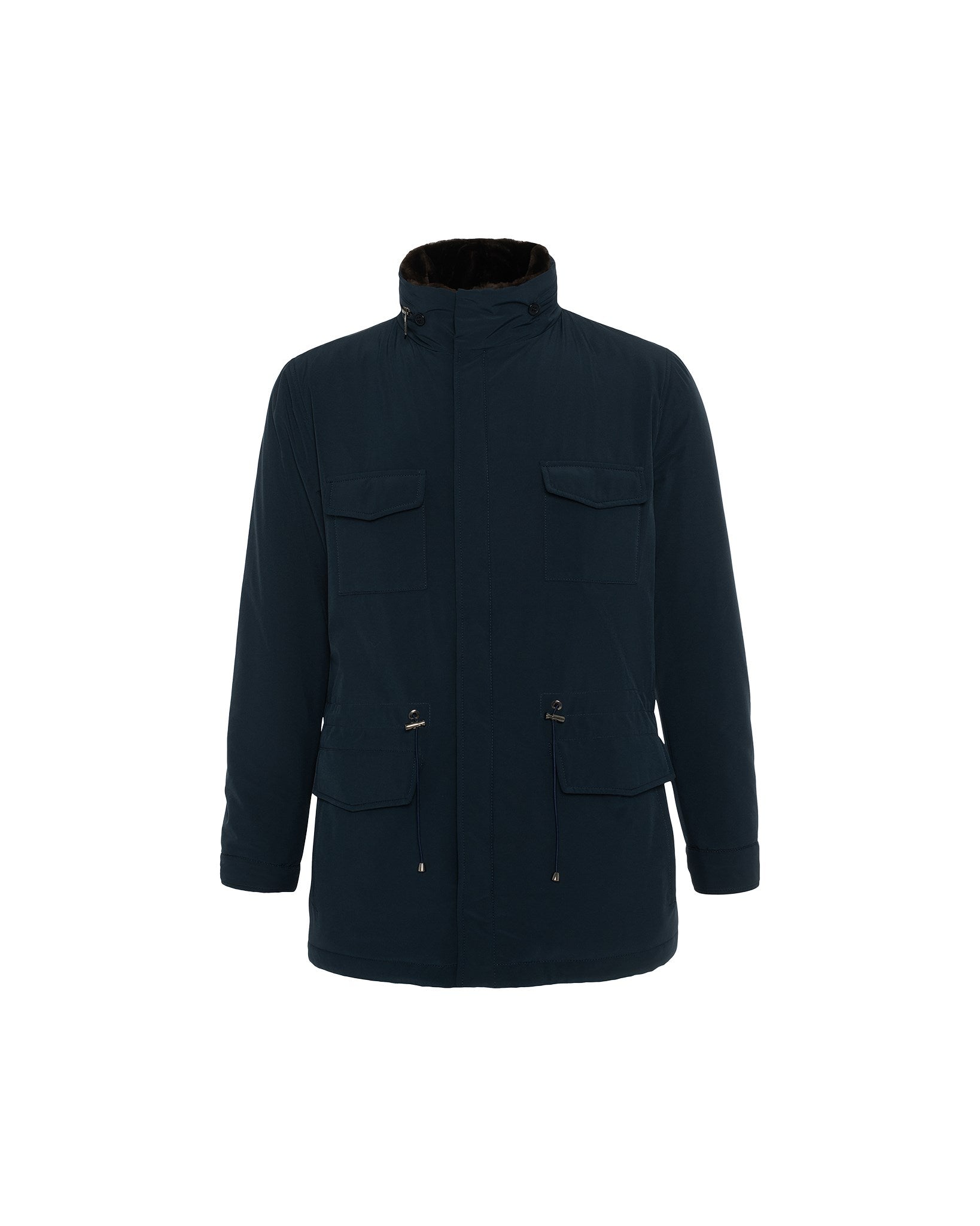 Men's Fabric Jacket with Select Shearling Lamb Lining