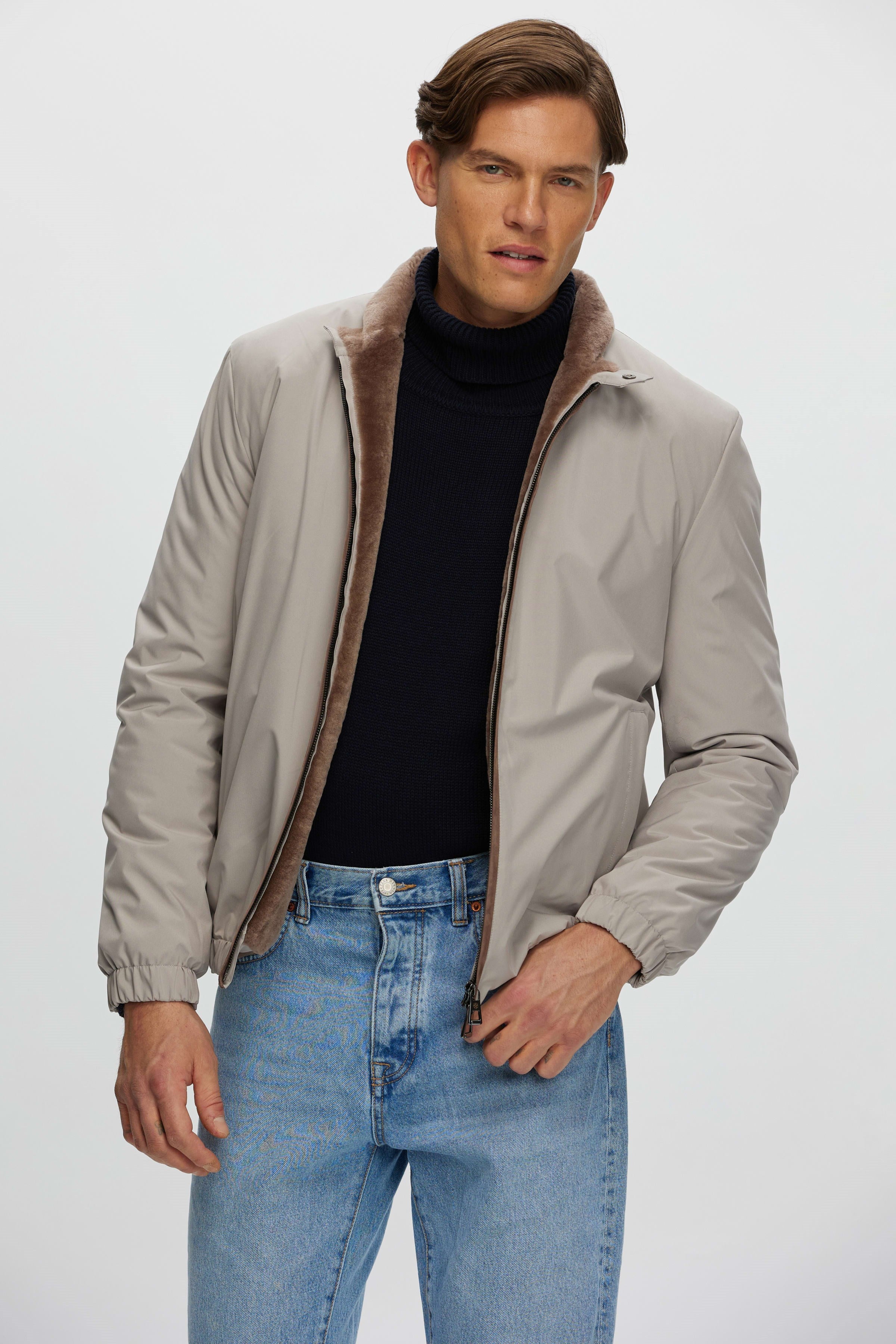 Men's Jacket with Select Shearling Lamb Lining