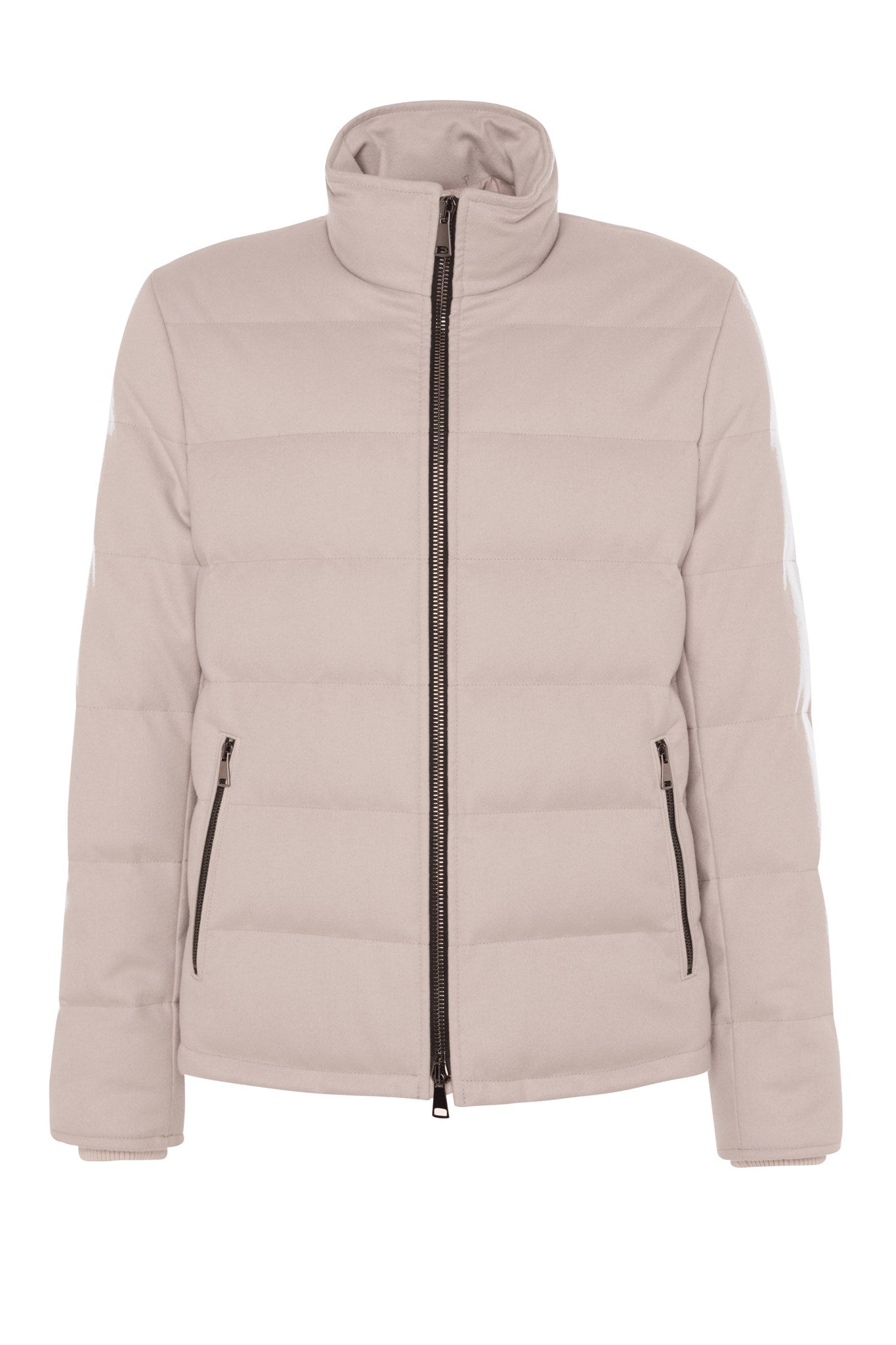 Men's Quilted Down Jacket Crafted From Loro Piana Cashmere