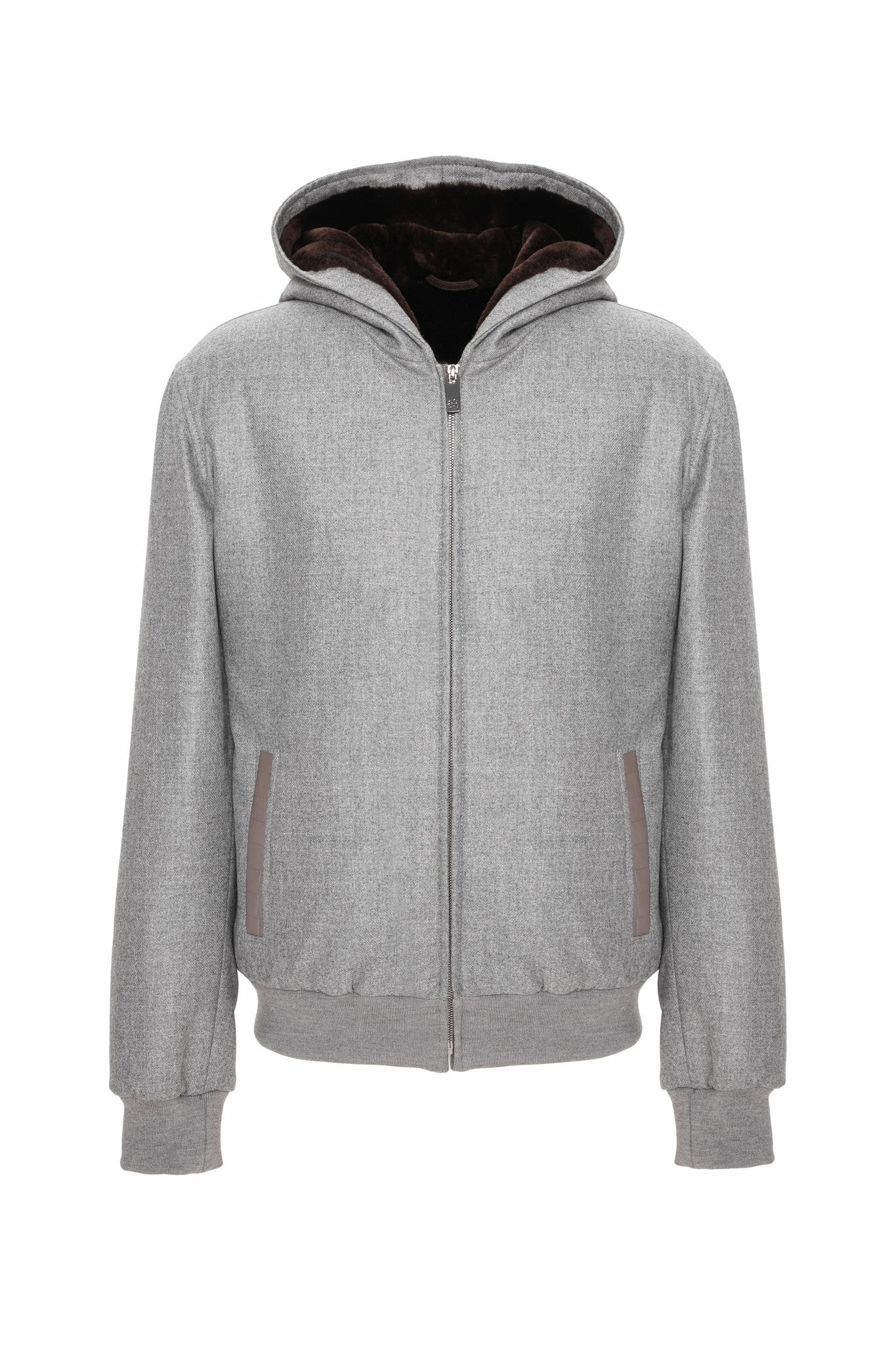 Men's Jacket Crafted From Loro Piana Cashmere and Wool with Select Shearling Lamb Lining