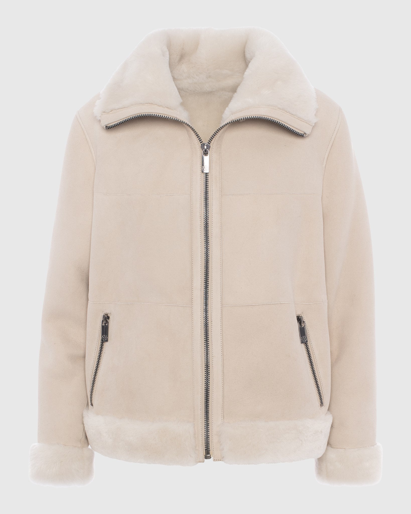 Merino Shearling Lamb Zip Jacket