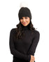Metallic Wool Blend Hat With Fox Pompom