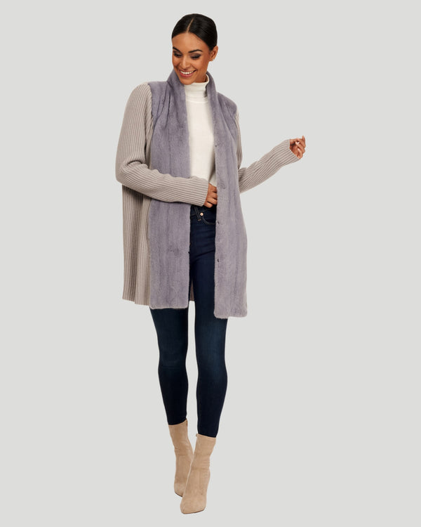 Mink And Cashmere Belted Jacket